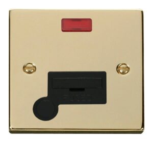 Click Scolmore - Click Deco 13A Fused Connection Unit With Flex Outlet & Neon Black (VPBR053BK)