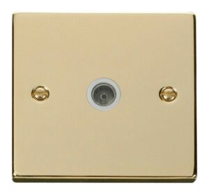 Click Scolmore - Click Deco Single Coaxial Socket Outlet White (VPBR065WH)