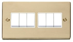 Click Scolmore - Click Deco 6 Gang 2 Way 10Ax Switch White (VPBR105WH)