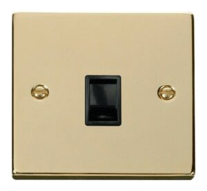 Click Scolmore - Click Deco Single Rj11 Socket (Ireland/Usa) Black (VPBR115BK)