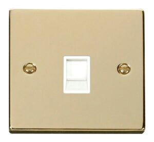 Click Scolmore - Click Deco Single Rj11 Socket (Ireland/Usa) White (VPBR115WH)