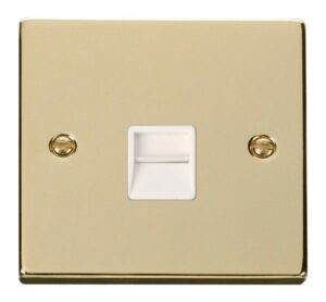 Click Scolmore - Click Deco Single Telephone Socket Outlet Master White (VPBR120WH)