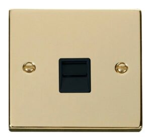 Click Scolmore - Click Deco Single Telephone Socket Outlet Secondary Black (VPBR125BK)