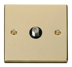 Click Scolmore - Click Deco 1 Gang Satellite Socket Outlet Black (VPBR156BK)