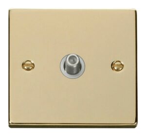 Click Scolmore - Click Deco 1 Gang Satellite Socket Outlet White (VPBR156WH)
