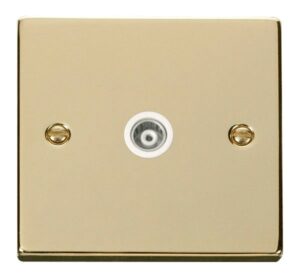 Click Scolmore - Click Deco Single Isolated Coaxial Socket Outlet White (VPBR158WH)