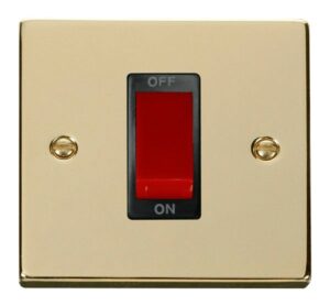 Click Scolmore - Click Deco 1 Gang 45A Dp Switch Black (VPBR200BK)