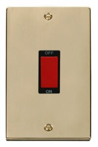Click Scolmore - Click Deco 2 Gang 45A Dp Switch Black (VPBR202BK)