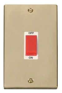 Click Scolmore - Click Deco 2 Gang 45A Dp Switch White (VPBR202WH)