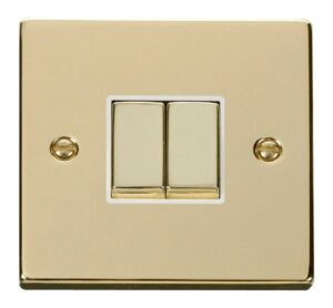 Click Scolmore - Click Deco 2 Gang 2 Way Ingot 10Ax Switch White (VPBR412WH)