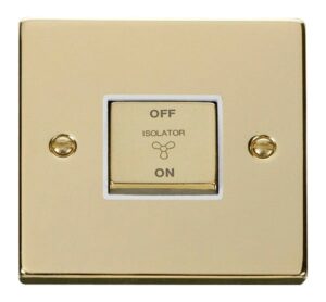 Click Scolmore - Click Deco 10A Ingot 3 Pole Fan Isolation Plate Switch (VPBR520WH)