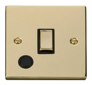 Click Scolmore - Click Deco 20A 1 Gang Dp Ingot Switch With Flex Outlet Black (VPBR522BK)