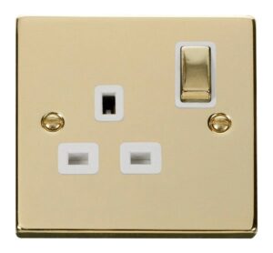 Click Scolmore - Click Deco 1 Gang 13A Dp Ingot Switched Socket Outlet White (VPBR535WH)