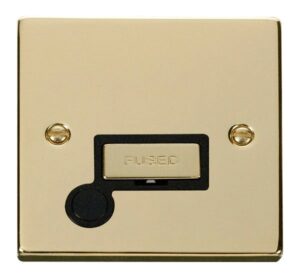 Click Scolmore - Click Deco 13A Fused Ingot Connection Unit With Flex Outlet Black (VPBR550BK)