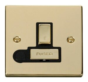 Click Scolmore - Click Deco 13A Fused Ingot Switched Connection Unit With Flex Outlet Black (VPBR551BK)
