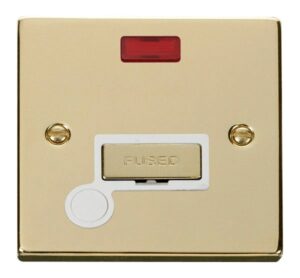 Click Scolmore - Click Deco 13A Fused Ingot Connection Unit With Flex Outlet & Neon White (VPBR553WH)