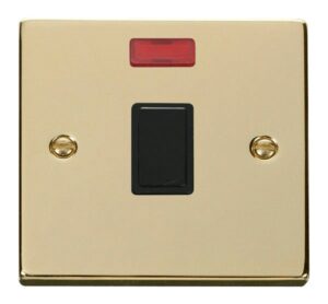 Click Scolmore - Click Deco 20A 1 Gang Dp Switch Neon Black (VPBR623BK)