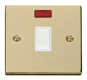 Click Scolmore - Click Deco 20A 1 Gang Dp Switch Neon White (VPBR623WH)