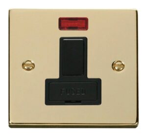 Click Scolmore - Click Deco 13A Fused Switched Connection Unit With Neon Black (VPBR652BK)