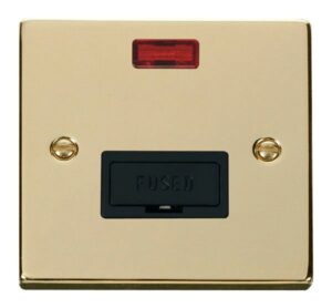 Click Scolmore - Click Deco 13A Fused Connection Unit With Neon Black (VPBR653BK)