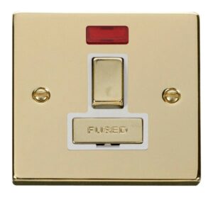 Click Scolmore - Click Deco 13A Fused Ingot Switched Connection Unit With Neon White (VPBR752WH)
