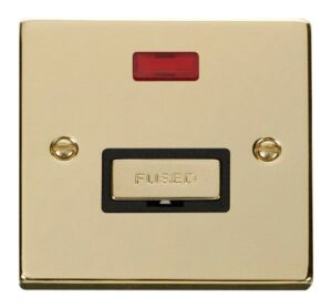 Click Scolmore - Click Deco 13A Fused Ingot Connection Unit With Neon Black (VPBR753BK)