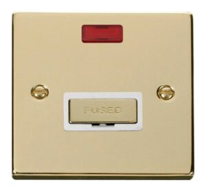 Click Scolmore - Click Deco 13A Fused Ingot Connection Unit With Neon White (VPBR753WH)