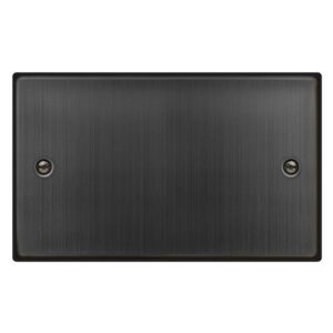 Click Scolmore - Click Deco 2 Gang Blank Plate Matt Bronze (VPBZ061)