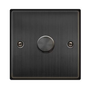Click Scolmore - Click Deco 1 Gang 2 Way 100W Dimmer Switch Matt Bronze (VPBZ161)