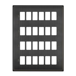 Click Scolmore - Click Deco 24 Gang GridPro Front Plate Matt Bronze (VPBZ20524)