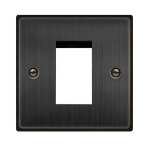 Click Scolmore - Click Deco 1 Gang New Media 1 Aperture Plate Matt Bronze (VPBZ310)