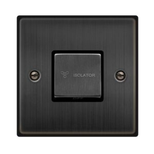 Click Scolmore - Click Deco 10A Ingot 3 Pole Fan Isolation Plate Switch (VPBZ520BK)