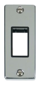 Click Scolmore - Click Deco Single Architrave Plate & Aperture Black (VPCH471BK)