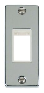 Click Scolmore - Click Deco Single Architrave Plate & Aperture White (VPCH471WH)