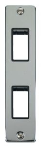 Click Scolmore - Click Deco Double Architrave Plate & Aperture Black (VPCH472BK)