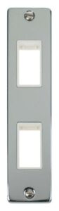 Click Scolmore - Click Deco Double Architrave Plate & Aperture White (VPCH472WH)