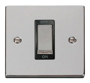 Click Scolmore - Click Deco Ingot 1 Gang 45A Dp Switch Black (VPCH500BK)