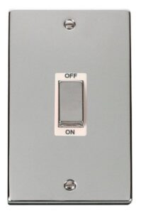 Click Scolmore - Click Deco Ingot 2 Gang 45A Dp Switch White (VPCH502WH)