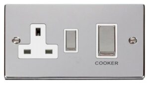 Click Scolmore - Click Deco Ingot 45A Dp Switch 13A Switched Socket White (VPCH504WH)