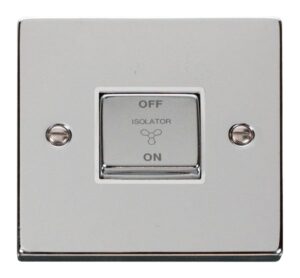 Click Scolmore - Click Deco 10A Ingot 3 Pole Fan Isolation Plate Switch (VPCH520WH)