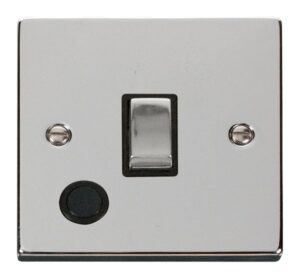 Click Scolmore - Click Deco 20A 1 Gang Dp Ingot Switch With Flex Outlet Black (VPCH522BK)