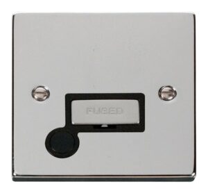 Click Scolmore - Click Deco 13A Fused Ingot Connection Unit With Flex Outlet Black (VPCH550BK)