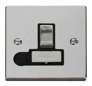 Click Scolmore - Click Deco 13A Fused Ingot Switched Connection Unit With Flex Outlet Black (VPCH551BK)
