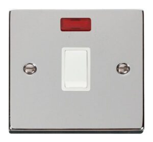 Click Scolmore - Click Deco 20A 1 Gang Dp Switch Neon White (VPCH623WH)