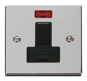 Click Scolmore - Click Deco 13A Fused Switched Connection Unit With Neon Black (VPCH652BK)