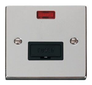 Click Scolmore - Click Deco 13A Fused Connection Unit With Neon Black (VPCH653BK)