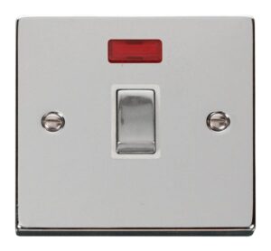 Click Scolmore - Click Deco 20A 1 Gang Dp Ingot Switch Neon White (VPCH723WH)