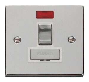 Click Scolmore - Click Deco 13A Fused Ingot Switched Connection Unit With Neon White (VPCH752WH)