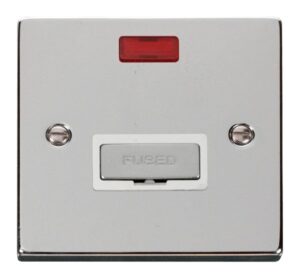 Click Scolmore - Click Deco 13A Fused Ingot Connection Unit With Neon White (VPCH753WH)