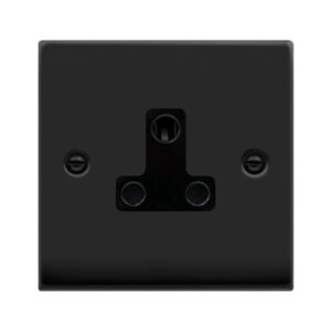 Click Scolmore - Click Deco Vp Matt Black 5A Round Pin Scket Outlet Bk (VPMB038BK)